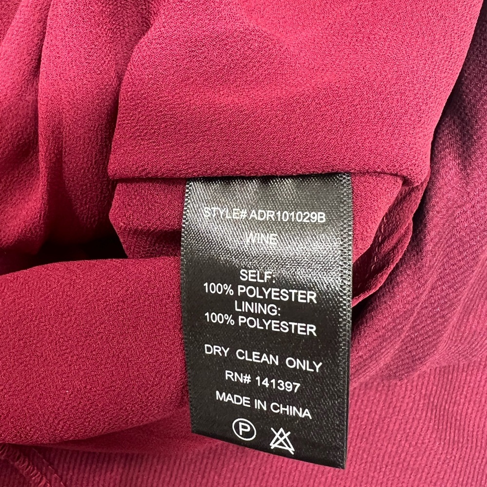 Floret Studios Ruched Slip Dress New With Tags Size Small Midi Length Wine Red - Picture 11 of 14